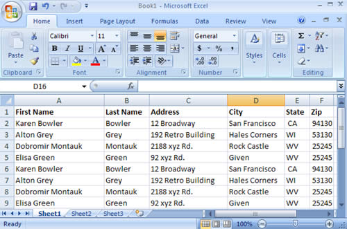 Data Splitting in Microsoft Excel 2007