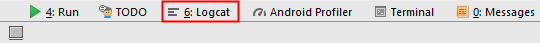 Logcat tool button