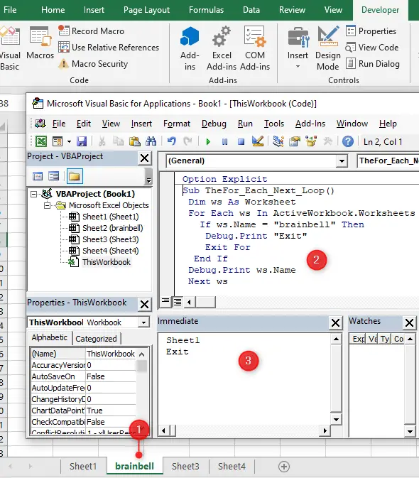 For Each Loop Exit Example