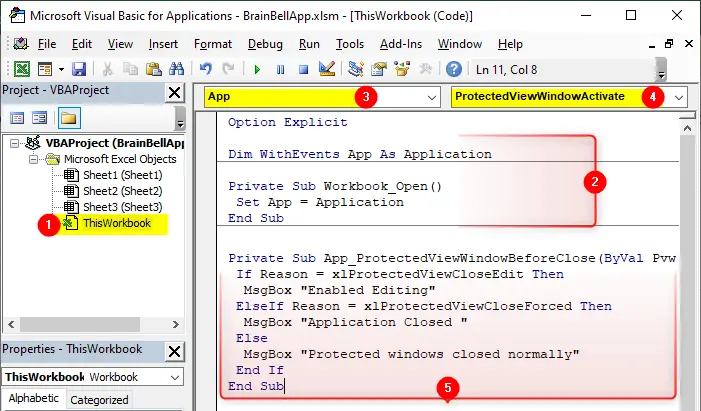 Coding ProtectedViewWindowBeforeClose