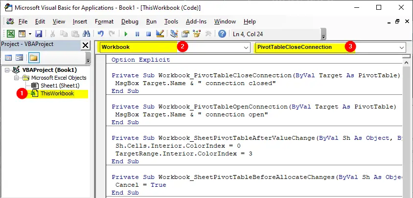 Workbook PivotTable Events