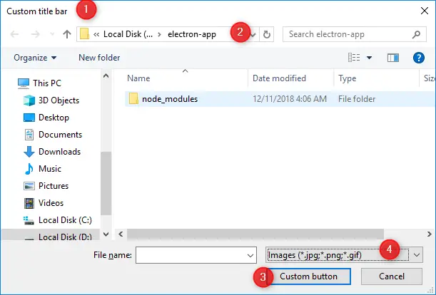 Open file dialog box