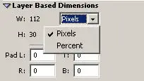 Layout based dimensions for slice in Adobe ImageReady